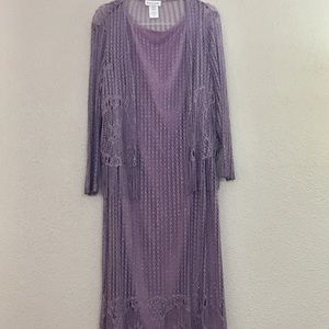 Harlow Lilac Fringe Dress With Matching Jacket